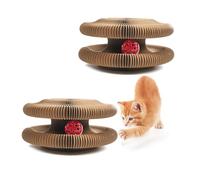 Awpland Kitty Kurlz Lot de 2 jouets pour chat en accordéon pliable et recyclable pour exercices physiques mentaux d'intérieur et soulagement du stress