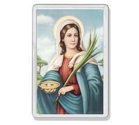 AWS Aimant en PVC dur de Sainte Lucie de Syracuse, aimant souvenir pour frigo avec représentation de Sainte Lucie, protectrice des yeux