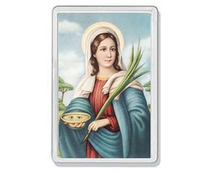 AWS Aimant en PVC dur de Sainte Lucie de Syracuse, aimant souvenir pour frigo avec représentation de Sainte Lucie, protectrice des yeux