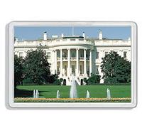 AWS aimant en PVC dur maison blanche WASHINGTON USA souvenir White House Gadget États-Unis d'Amérique Fridge Magnet de frigo en plastique dure avec image photo ville United States of America