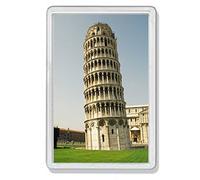 AWS Aimant en PVC rigide Tour de Pisa Italie Italie Souvenir aimant Fridge Magnet de réfrigérateur en plastique dur avec image photo monument Tower of Pisa Tour Pendante