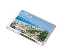 AWS Aimant Riccione aimant en PVC rigide Italie Riviera romagnole MAGNET pour réfrigérateur en plastique dur Plage mer Adriatique cadre magnétique