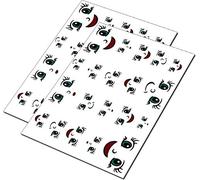 AWS Lot décalcomanies à l’eau Stickers ongles Sourire doux et sympathique Emoji Autocollants Décoration Reconstruction Yeux Smiley
