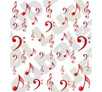 AWS Set Water decals notes et clés de musique Feuille d'ongles Nail Art autocollants transfert à l'eau Sheet couleur musical key stickers clé de sol clé de sol clé de sol Tattoo (rouge)