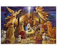 AWS Vitrophanie adhésive Nativité Noël cabane et anges effet vatrata pour fenêtre Window Stickers Christmas Nativity Angel et comète