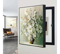 AWSAD Boîte De Distribution Électrique, Coffret D'Habillage Tableau Électrique, Décoratif Moderne Comptoirs, Boîte De Compteur Convient Au Hall D'entrée Salon(E,60X80CM(23.6x31.5in))