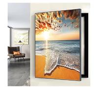 AWSAD Cache Tableau Électrique, Hide Meter Cache Compteur Électrique, Coffret D'habillage Tableau Électrique Décorative Peinture(C,30x40CM(11.8x15.7in))