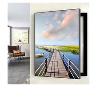 AWSAD Cache Tableau Électrique, Hide Meter Cache Compteur Électrique, Coffret D'habillage Tableau Électrique Décorative Peinture(A,35X45CM(13.7x17.7in))