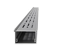 AWSAD Caniveau Exterieur Kit de Caniveau Système de Drainage de Tranchée | Avec Embout Gouttière de Dérivation D'eau pour Allée, Caniveaux de Tranchée(39.4x2.75x2in)