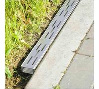 AWSAD Caniveau Exterieur Tranchée de Drainage pour Gouttière Extérieure | Kit de Drainage pour Canal de Drainage Étroit avec Grille pour Balcon, Trottoir(100x15x5cm/39.4x6x2in)