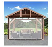 AWSAD Extérieur Rideau Imperméable Bache Plastique Transparente Pliable Coupe-Vent Panneau de Bâche, pour Pergola, Terrasse, Plantes(6x3.5m)