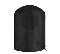 AWSAD Housse Barbecue, Housse de Barbecue Ronde,Bouilloire Gril Housses 210D Oxford, Anti-UV Résistant aux Intempéries Housse de Protection Étanche (Color : Black, Size : 140x90cm)