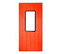 AWSAD Rideau de Porte À Isolation Thermique Rideau de Porte Thermique avec Crochet et Boucle Robuste Antipoussière Imperméable Couvre-Porte Rideau Anti Mouche (Color : Orange, Size : 130x220cm)