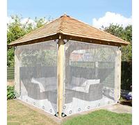 AWSAD Rideau Extérieur Imperméable Rideaux Isolants Thermiques avec Œillets Bâche Transparente Imperméable 0.5mm PVC Panneaux Latéraux pour Jardinerie de Jardin Extérieur (Color : A, Size : 1.7X2.5m)