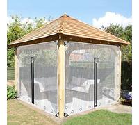 AWSAD Rideau Extérieur Imperméable Rideaux Isolants Thermiques avec Œillets Bâche Transparente Imperméable 0.5mm PVC Panneaux Latéraux pour Jardinerie de Jardin Extérieur (Color : B, Size : 1x2.5m)
