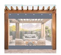 AWSAD Rideau Pergola Extérieur, Bâche Transparente, Porche/pavillon/cabane Résistant aux Intempéries, avec Perforations, Personnalisation du Support (Color : 1, Size : 4x6m)