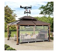 AWSAD Rideaux de Gazebo Extérieur Bâche Transparente avec Œillets Bâche en Plastique, pour Jardins, Terrasses, Patios Imperméabiliser, Personnalisable (Color : Clear, Size : 1.4x3m/4.59x9.84ft)