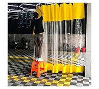 AWSAD Rideaux Exterieurs pour Terrasse Transparent Rideau de Pluie de Balcon Couverture en PVC Durable Bache Plastique pour Jardins,Balcons, Pergola (Color : Yellow, Size : 3.5x2.5m)