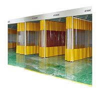AWSAD Tissu de Pluie for Balcon en PVC Rideau Chaleur Garage Porche 0,5 Mm Robuste Imperméable Rideau Séparation Lavage Voiture,Conception Boutonnière (Size : 1.8x2.5m)