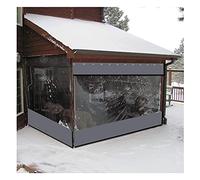 AWSAD Transparent Rideau de Pluie de Balcon Couverture en PVC Durable Bache Plastique Exterieur Transparent Rideau Imperméable Extérieur,Personnalisable (Color : Gray, Size : 1.9x2.5m)