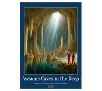 Awsome Caves in the Deep (Desk Calendar 2026 DIN A5 portrait), CALVENDO 12 Month DeskCalendar: An imaginative journey into hidden spaces of the earth