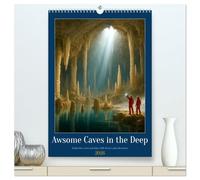 Awsome Caves in the Deep (High Quality Premium Wall Calendar 2026 DIN A2 portrait),CALVENDO 12 Month Wall Calendar: An imaginative journey into hidden spaces of the earth
