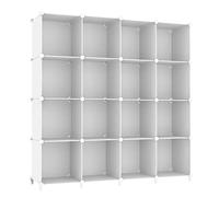 AWTATOS Organiseur de Placard à 16 Cubes, étagères cubiques de Rangement empilables, pour Chambre à Coucher, Placard, Armoire, Salle de Bain, Blanc