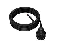 Awtools cable with plug 5m 3x1.5 black h05vv-f