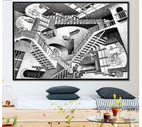 Awttmua Puzzles 1000 Pièces Assemblage D'Images Escher Art Géométrique Surréaliste pour Adultes Enfants Jeux Jouets Éducatifs