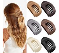Awumbuk Women's 6-Piece Flat Hair Clip - Non-Slip French Hair Clip, Comfortable And Elegant Hair Accessory For Driving, Working, Relaxing Lying