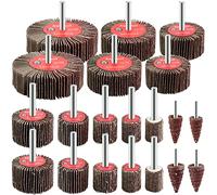 Awutzut Roue Abrasive 20PCS Grain 80 Disque a lamelle pour Brosse Poncage Perceuse Accessoires Polissage Bois Metal