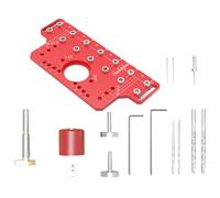 Awwertse 2 en 1 Poignée de Porte Étagère Goupille Guide de Perçage Gabarit Menuiserie Charnière Perçage Localisateur Charnière Armoire Porte Trou Perforateur Gabarit B