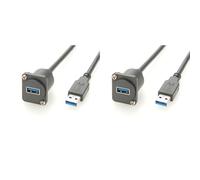 Awwertse 2X Câble D'Extension USB 3.0 Mâle vers de Type D Convertisseur de sur Panneau XLR de Type A Câble Coupleur de Bride de Châssis USB A