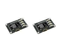 Awwertse 2X Écran OLED Blanc de 0,96 Pouce, Module D'Écran 12864 avec Matrice, Interfaces 4 Touches, Clavier IIC SSD1315, Blanc.