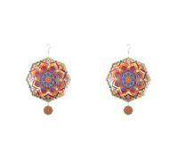Awwertse 2X Mandala Wind Spinner Métal 3D Rotation Windchimes Luxury Art Garden Hanging Décoration Extérieure
