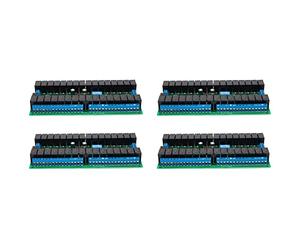 Awwertse 4X R421C32 DC12V 32 Canaux Module de Relais de Bus Modbus RTU RS485 UART Port de Carte Série pour PLC LED Verrou de Porte Domotique
