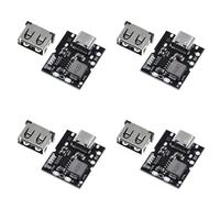 Awwertse 4X Type-C USB 5V 2A Boost Converter Module d'alimentation Élévateur de Batterie au Lithium Panneau de Protection de Charge Chargeur DIY, sans Soudure