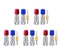 Awwertse 5X Kit de Conversion R12 Vers R134a, Kit D'Adaptateur de Raccord AC, 1/4 Pouce, pour Système Réfrigérant A/C Automatique