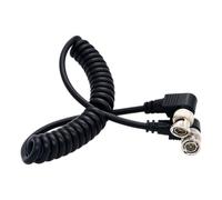 Awwertse Câble Vidéo Coaxial Camera PU Spring Wire BNC à Angle Droit vers BNC à Angle Droit