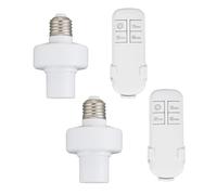 Awwertse Contrôle à Distance de Prise de Lumière, Kit D'Interrupteur Sans avec Minuterie, Support de Lampe E26 E27 - Idéal pour Garage, Grenier, Escalier.