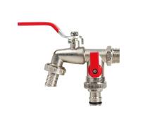 Awwertse D'Arrosage Double Sortie Universel Fileté Multi-Composants pour Jardin Extérieur, Compatible avec les Arroseurs et Autres Équipements D'Arrosage.