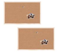 Awwertse Ensemble de Tableaux en Liège - 60 cm X 40 cm avec Cadre en Bois et Punaises - Paquet de 2 Avis