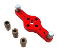 Awwertse Gabarit de Perçage Vertical en Alliage pour le Travail Du Bois, Gabarit de Perçage Autocentrant pour Tourillons, Kit de Guide de Perçage