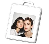 Awwertse Localisateur d'animaux 1,54 Pouce Écran EInk 4 Couleurs Badges Électroniques BLE Étiquette de Bagages Intelligente Mini Étiquette Numérique Étiquette de Nom DIY pour iOS B