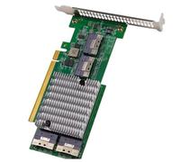 Awwertse Module Compatible PCIe 3.0 X16 Carte D'Extension PLX8749 Split-Free Integrated M. 2 NVME SSD U. 2 Extension Graphique