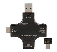 Awwertse MultimèTre NuméRique LCD à éCran Couleur de Testeur USB de Type C 2 en 1, DéTecteur de VoltmèTre AmpèRe de VoltmèTre de Courant de Tension USB C