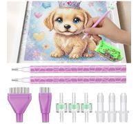Awwertse Multiplicateurs et Filtres Inclus, Kit de Remplacement de Stylo de Peinture sous Vide 11 Pièces, 3 Recharges de Stylo à Pointiller pour l'art Compatible