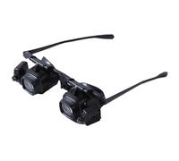 Awwertse Outil de Réparation de Composants Électroniques Loupe à Tête Montante 24X Lunettes de Grossissement Outil de Soudage Portable avec Lumière LED