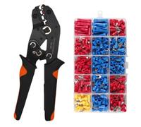 Awwertse Outil de Sertissage à Main Pince à Sertir 0,25-2,5 Mm² Réglable avec 280 Pièces de Kit D'Assortiment de Cosses de Câble Ensemble de Sertissage de Fils