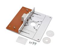 Awwertse Plaque D'Insertion de Table de Toupie en Aluminium, Planche à Rabat Électrique pour Fraisage Du Bois avec Guide de Jauge à Onglets, Établi de Scie à Table-B Facile à Utiliser